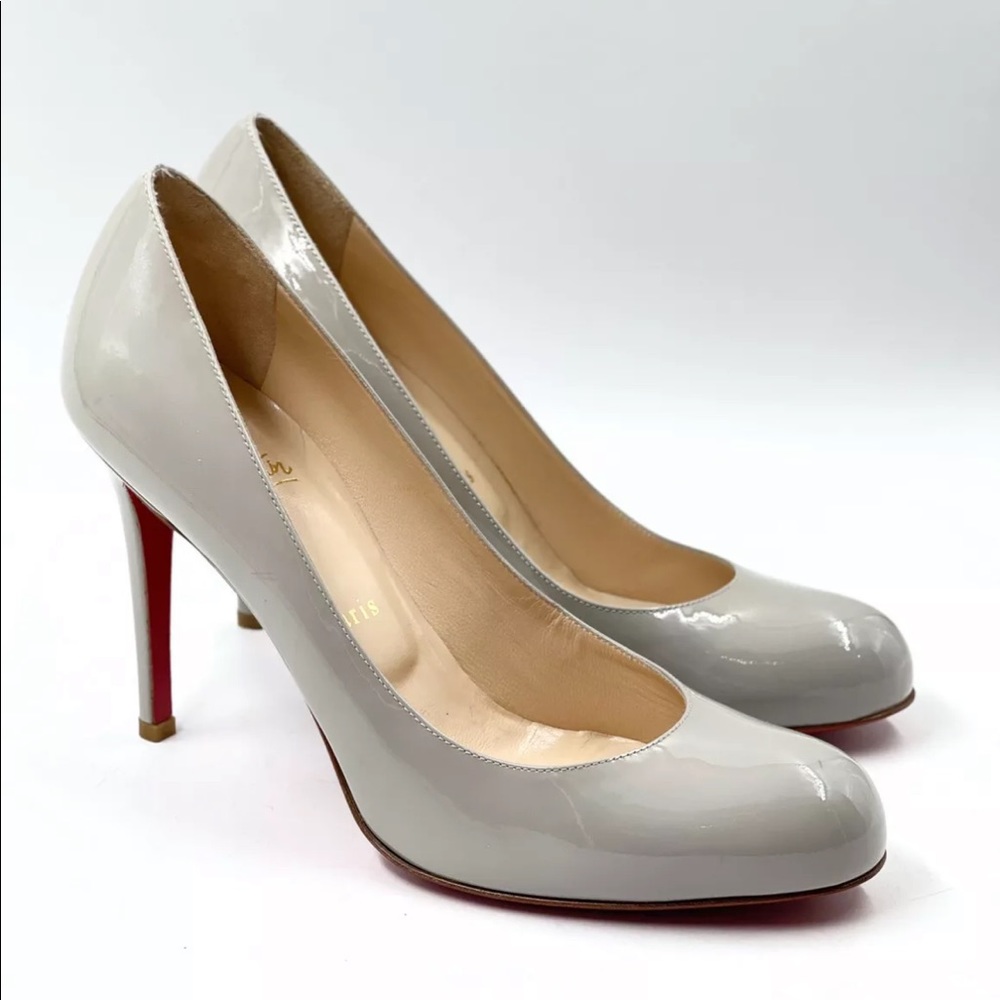 CHRISTIAN LOUBOUTIN Gray Patent Simple Pumps - EU 39.5 - US 9.5 / BRAND NEW